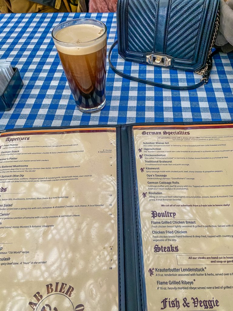 the auslander german restaurant in fredericksburg texas, guinness beer and restaurant menu serving german food options