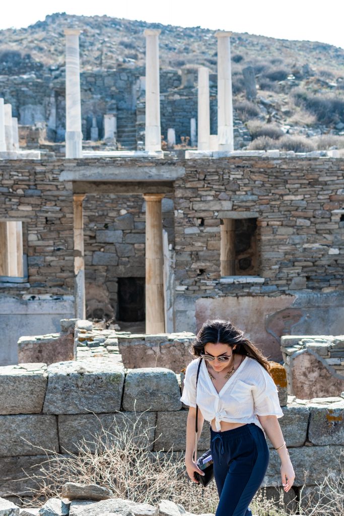 best things to do in mykonos, greece, ruins on delos island, visit delos island, ancient archaeological site, unesco world heritage site