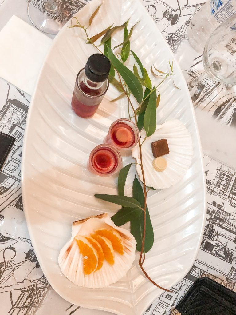 complimentary dessert tray at pasta fresca barkia in mykonos greece