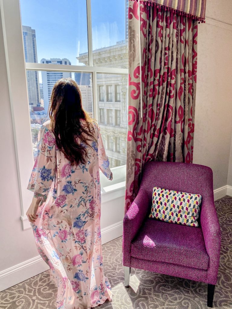 The Perfect 3-Day Itinerary For A Luxurious New Orleans Weekend Getaway, newly updated rooms in the ritz carlton new orleans, renovated rooms, new orleans luxury hotels, Landry Has Landed staycation in the ritz carlton new olreans window cityscsape