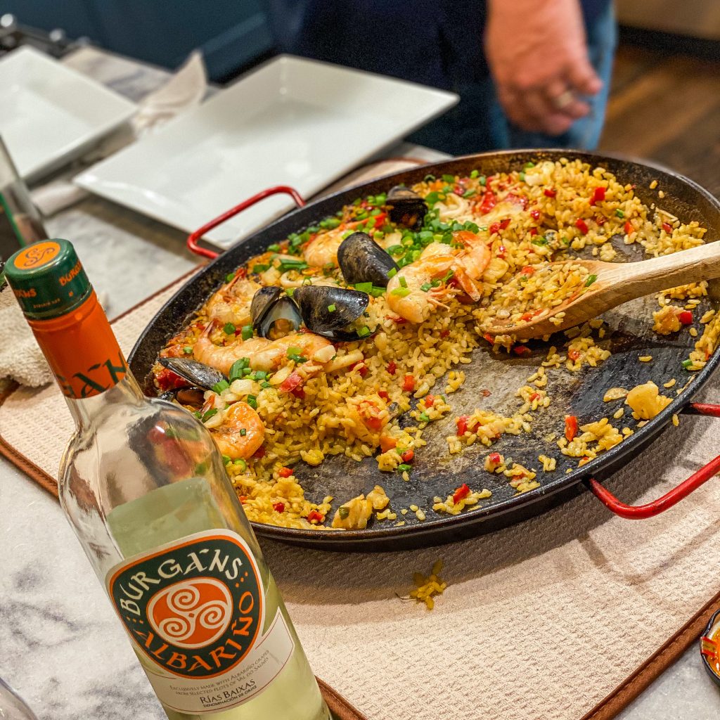 Seafood paella paired with Albariño white wine. The Luxurious Escape to the Heart of Texas Hill Country You Need To Book. Dwell Well Experience. Dwell Well Rental Properties. Kerrville, TX. Fredericksburg, TX. Texas Hill Country