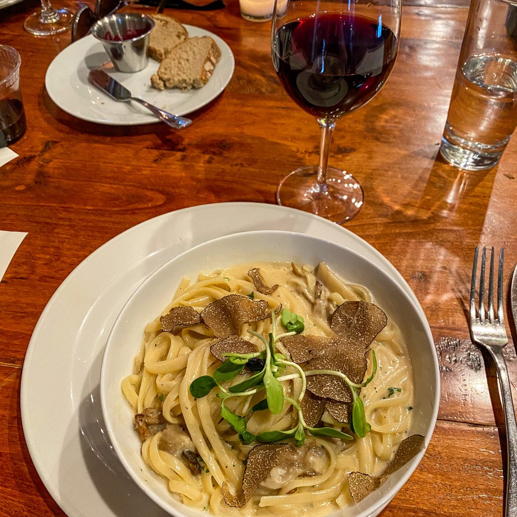 Truffle Linguini at Otto's German Bistro restaurant in Fredericksburg. The Luxurious Escape to the Heart of Texas Hill Country You Need To Book. Dwell Well Experience. Dwell Well Rental Properties. Kerrville, TX. Fredericksburg, TX. Texas Hill Country