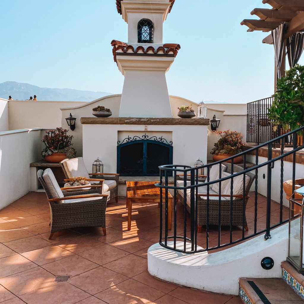 The rooftop at the Kimpton Canary Hotel in Santa Barbara. Best things to do in Santa Barbara in a weekend. Where to stay in Santa Barbara.