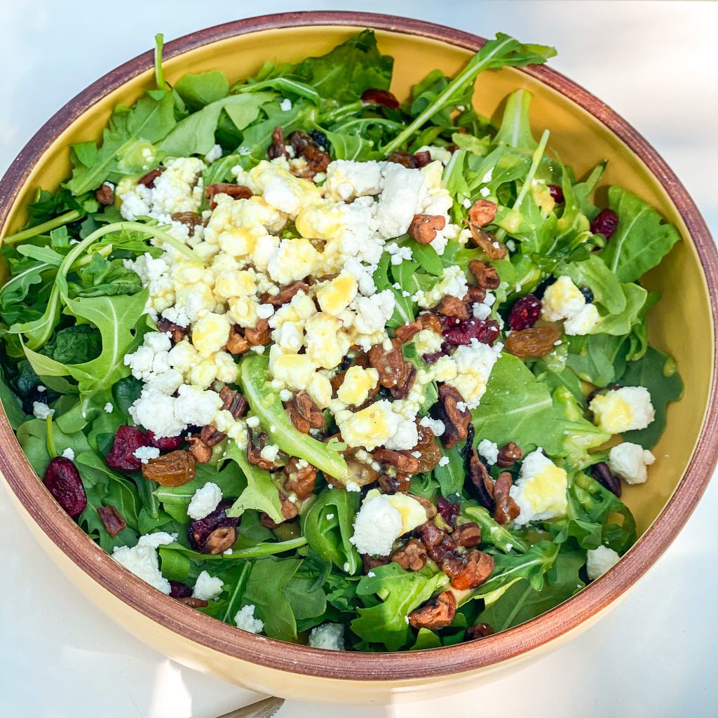 Salad at The Goat Tree Restaurant at Hotel Californian in Santa Barbara. Best Restaurants in Santa Barbara. Things to do in Santa Barbara.