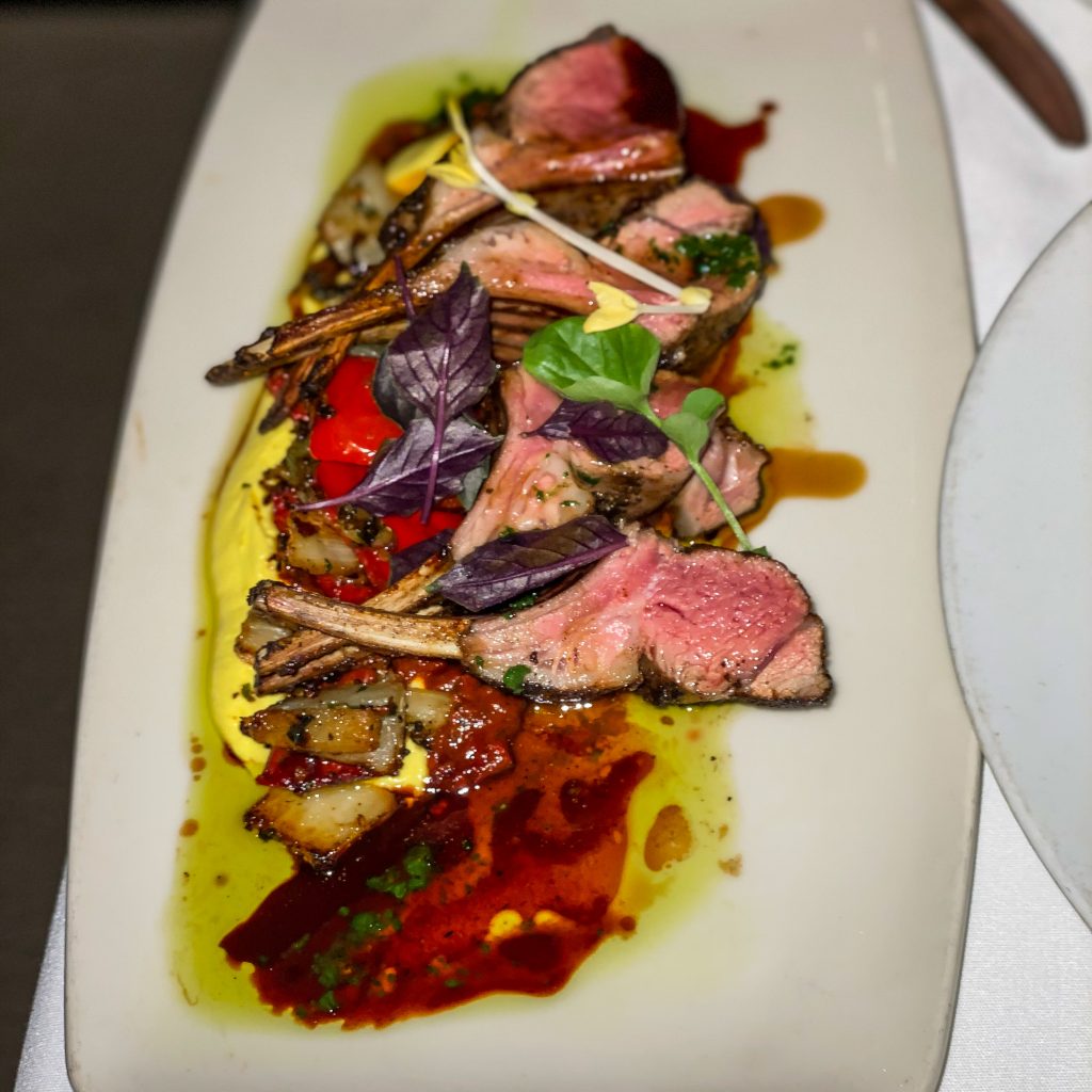 Lamb at Toma Restaurant Santa Barbara. Best restaurants in Santa Barbara. Best dinner in Santa Barbara. Where to eat dinner in Santa Barbara. Italian restaurants Santa Barbara.