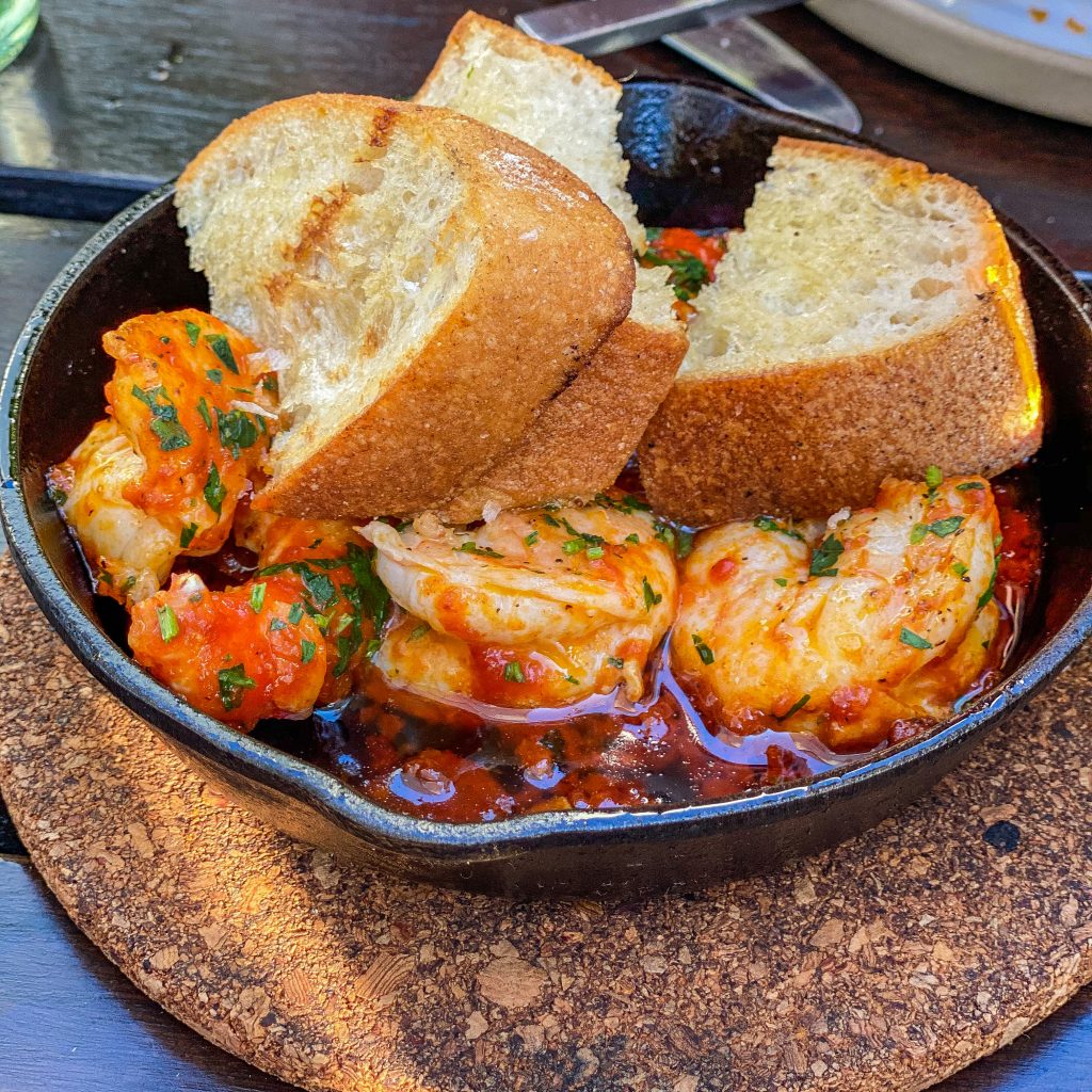 Gambas Al Ajillo Loquita Restaurant Santa Barbara. Best restaurants in Santa Barbara. Best dinner in Santa Barbara. Where to eat dinner in Santa Barbara. Spanish restaurants Santa Barbara.