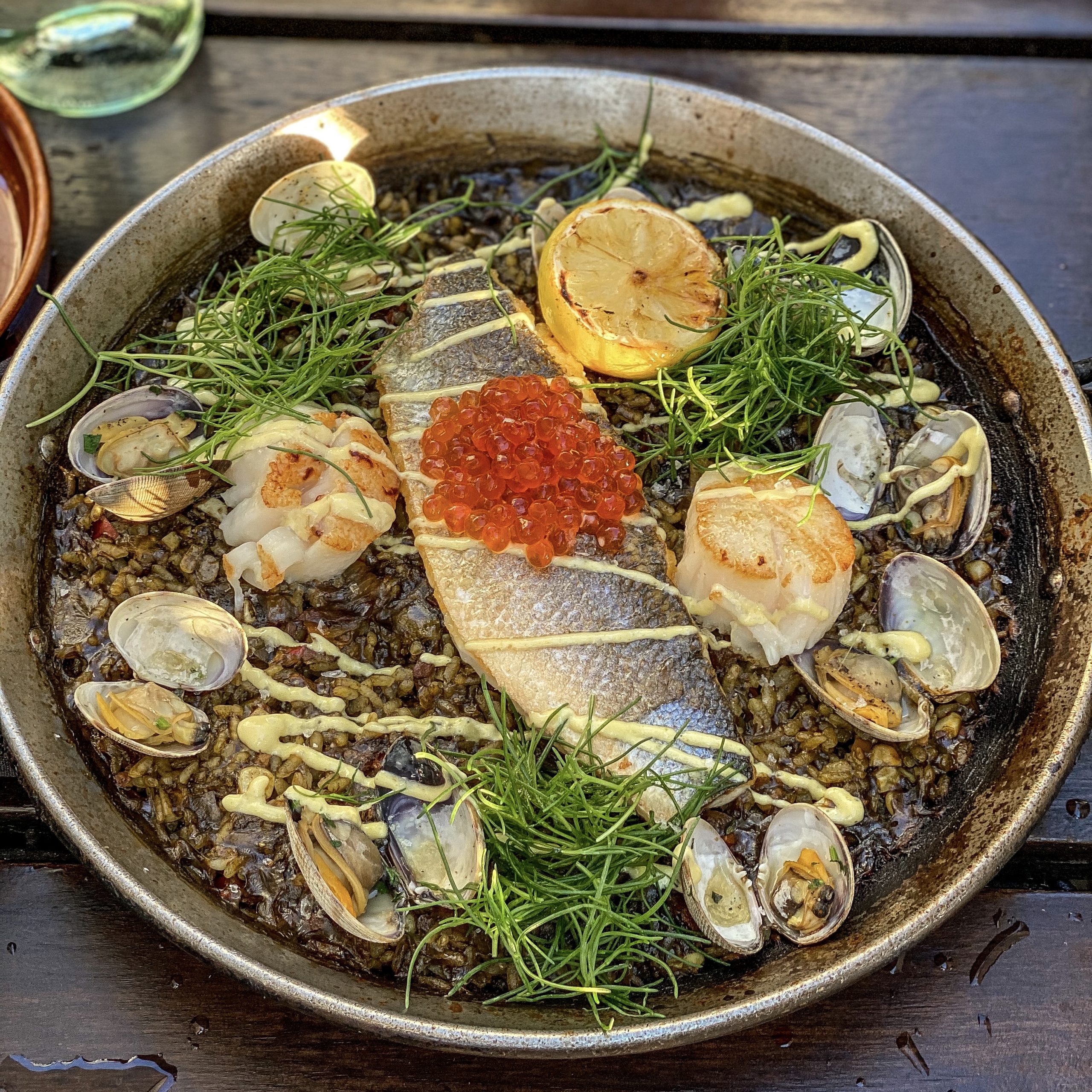 Mariscos Paella Loquita, Seafood Paella Loquita Restaurant Santa Barbara. Best restaurants in Santa Barbara. Best dinner in Santa Barbara. Where to eat dinner in Santa Barbara. Spanish restaurants Santa Barbara.